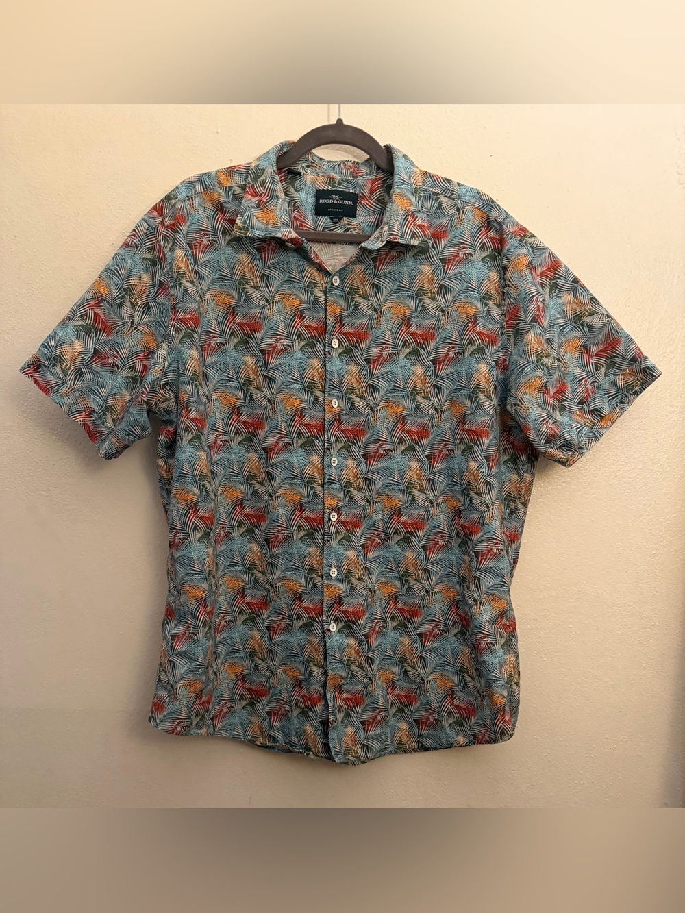 Rodd & Gunn Linen blend Men’s Hawaiian Shirt size 2XL Like New XXL - Picture 1 of 5